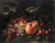 George Henry Hall Peaches, Grapes and Cherries oil